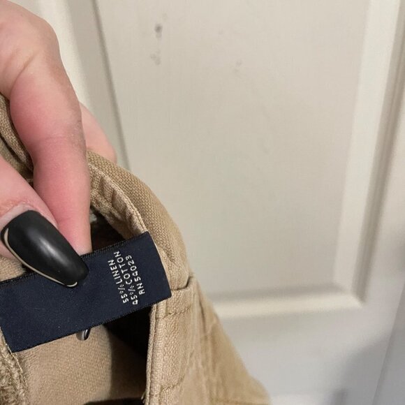 Banana Republic Womens Tan Linen Cotton Pockets Cuffed Mid Rise Shorts Size 6 - Picture 6 of 10